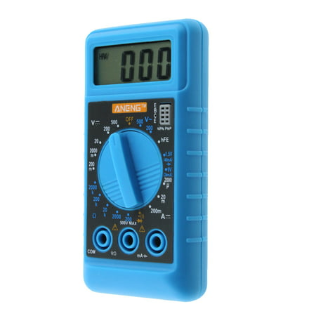 Mini DMM Digital Multi Meter OHM Test Voltmeter Ammeter with Buzzer Blue